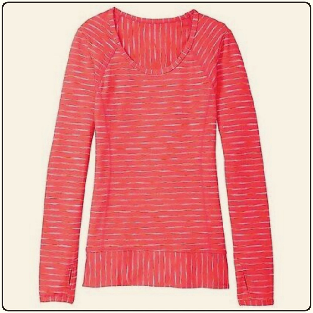 ATHLETA POP SPACE DYE STRIPE TOP size L